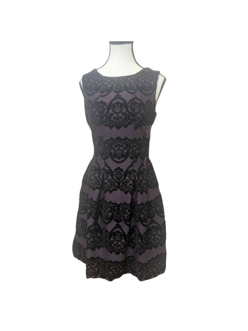 Victorian Soft Goth Midi Dress Dark Romance Whimsigoth Purple Black Gabby Skye 6